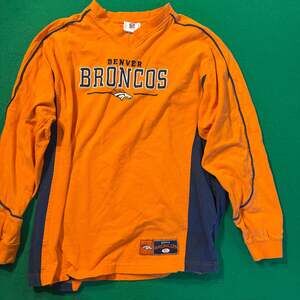 Majestic NFL Denver Broncos Orange Cool Base Long Sleeve T-Shirt